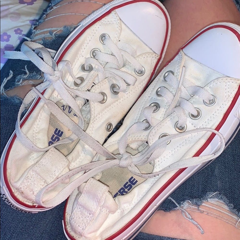 converse white slip on